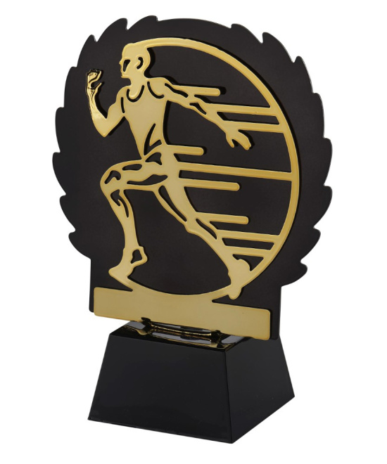 Trophée Course à Pied Or & Noir Métal/ABS 19,5 cm | Récompense Sportive