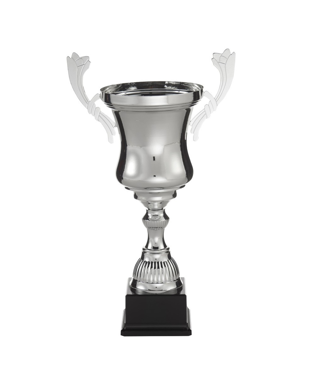 COUPE SPORTIVE GAMME LUXE - ARGENT- AVEC ANSES ET BOL METAL - REF C576 - PROMO TROPHEE