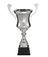 COUPE SPORTIVE GAMME LUXE - ARGENT- AVEC ANSES ET BOL METAL - REF C576 - PROMO TROPHEE