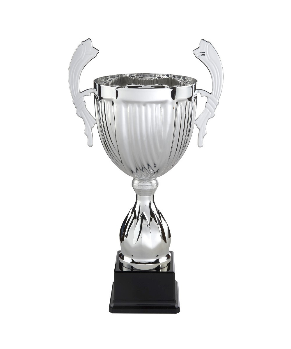 COUPE SPORTIVE GAMME LUXE - ARGENT- AVEC ANSES ET BOL METAL - REF C571 - PROMO TROPHEE