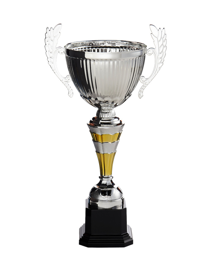 COUPE SPORTIVE - ARGENT ET OR - GAMME CLASSIQUE AVEC ANSES ET BOL EN METAL - REF C625 - PROMO-TROPHEE
