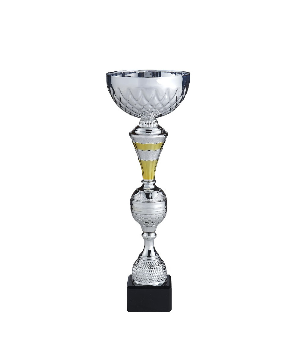 COUPE SPORTIVE - ARGENT ET OR - GAMME CLASSIQUE AVEC BOL METAL - REF C716 - PROMO TROPHEE