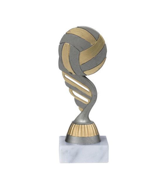 TROPHEE VOLLEY EN ABS AVEC MARBRE BLANC 15 CM - REF ABS64-24 - PROMO TROPHEE