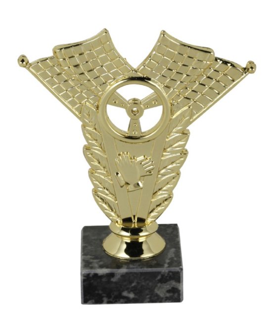 TROPHEE RALLYE 1 EN ABS AVEC MARBRE NOIR 13.5 CM - REF ABS29 - PROMO TROPHEE