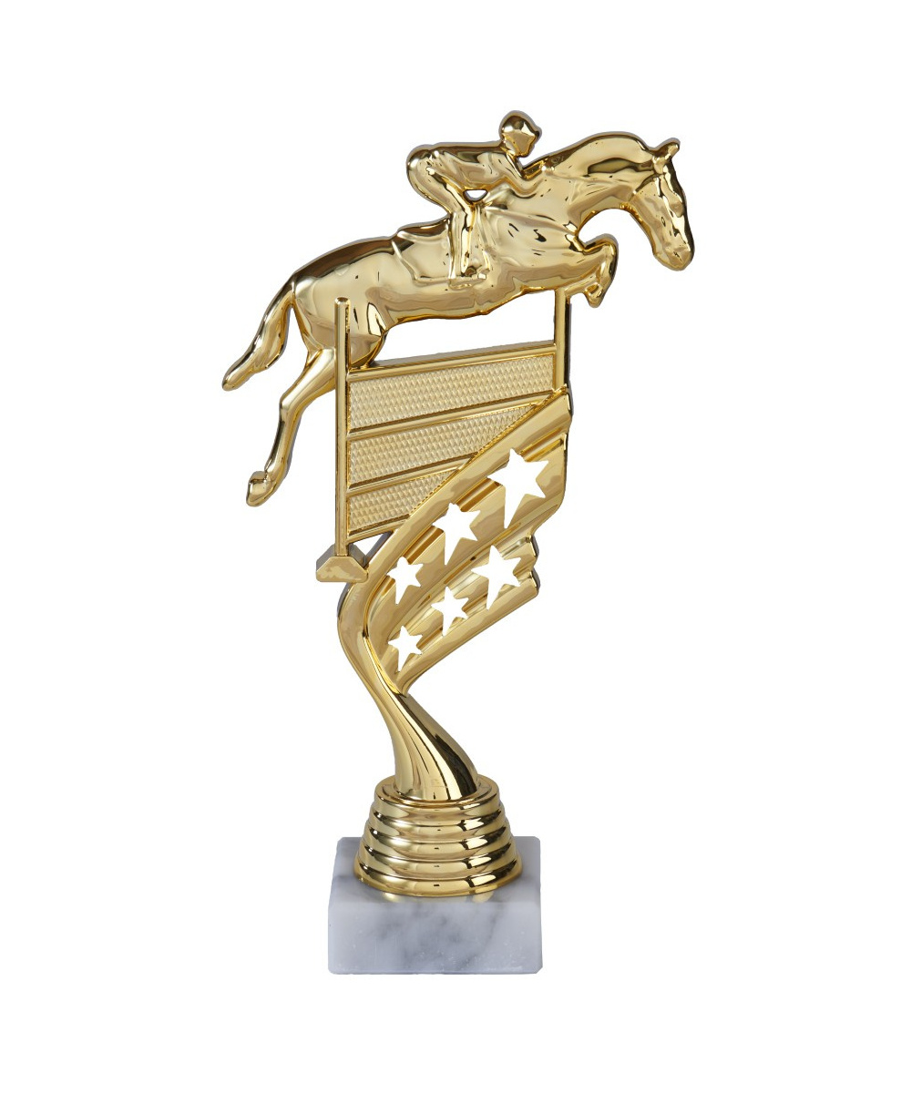 TROPHEE CSO EN ABS AVEC MARBRE BLANC 21,5 CM - Promo Trophée