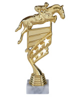 TROPHEE CSO EN ABS AVEC MARBRE BLANC 21,5 CM - Promo Trophée