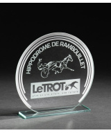 TROPHEE EN VERRE - GRAVURE LASER COMPRISE - REF V36 - PROMO TROPHEE