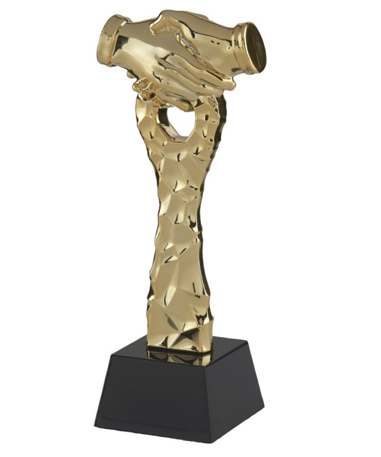 TROPHEE ABS FAIR PLAY  - POIGNEE DE MAINS 26 CM - Promo Trophée