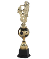 TROPHEE FOOTBALL OR ET NOIR - ABS ET METAL- 39,5 CM - Promo Trophée