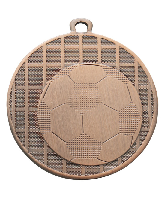 MEDAILLE BALLON DE FOOTBALL ET FILET - BRONZE Ø 50 MM - Promo Trophée