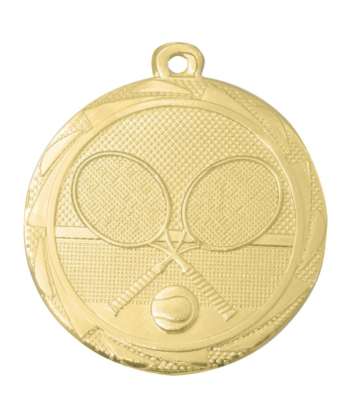 MEDAILLE OR TENNIS EN FER  Ø 45 MM - Promo Trophée