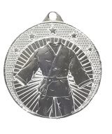 MEDAILLE ARGENT KIMONO ARTS MARTIAUX (JUDO, KARATE...) EN FER Ø 50 MM - Promo Trophée