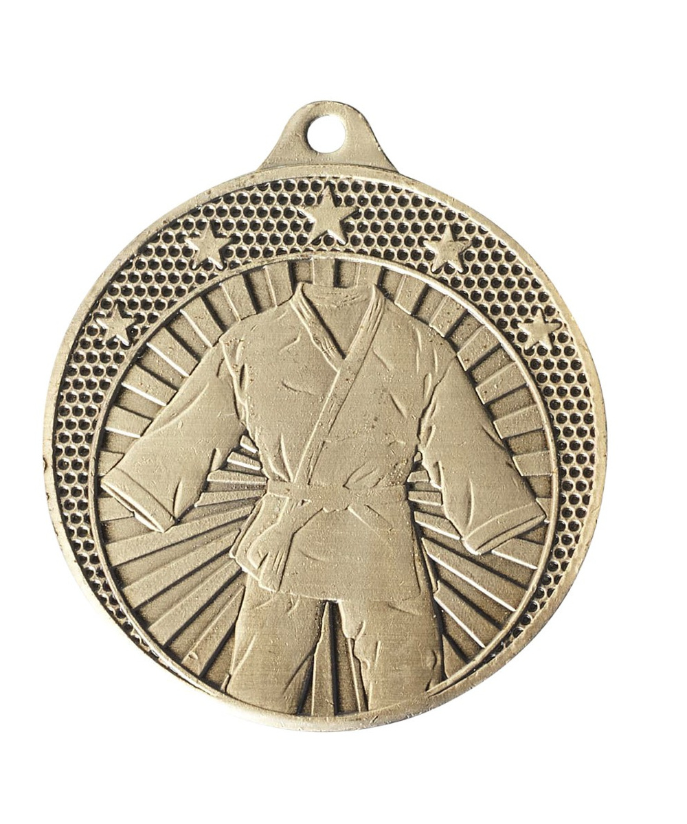 MEDAILLE BRONZE KIMONO ARTS MARTIAUX (JUDO, KARATE...) EN FER Ø 50 MM - Promo Trophée