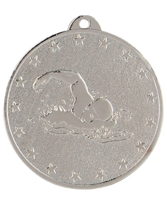 MEDAILLE ARGENT NATATION EN FER Ø 50 MM - Promo Trophée