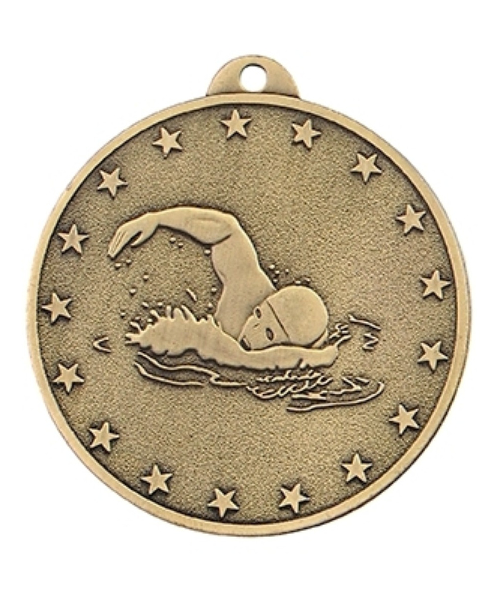 MEDAILLE BRONZE NATATION EN FER Ø 50 MM - Promo Trophée