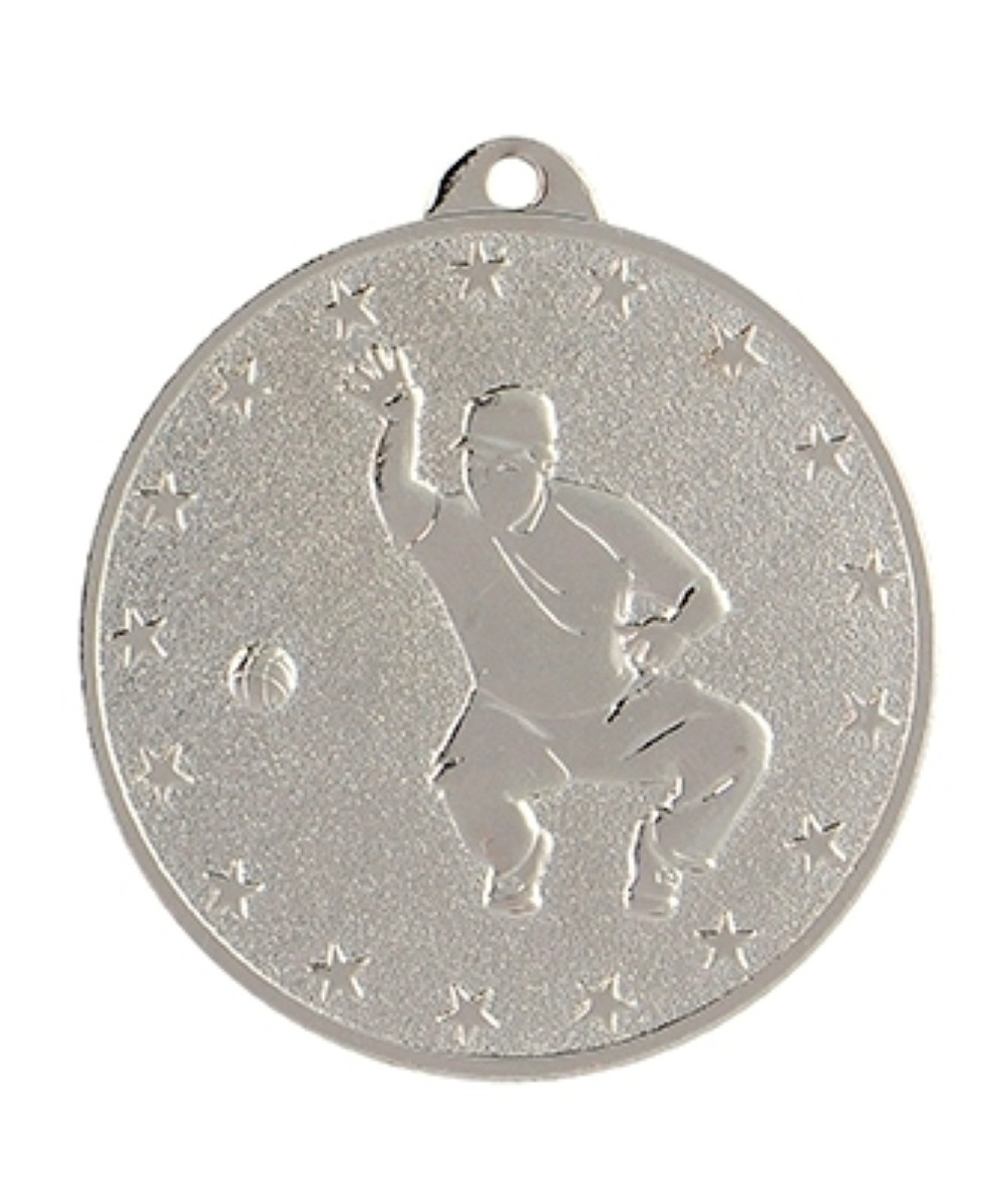 MEDAILLE ARGENT PETANQUE EN FER Ø 50 MM - Promo Trophée