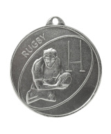 MEDAILLE ARGENT JOUEUR DE RUGBY EN FER Ø 50 MM - Promo Trophée