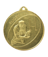 MEDAILLE OR JOUEUR DE RUGBY EN FER Ø 50 MM - Promo Trophée