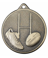 MEDAILLE BRONZE RUGBY EN FER Ø 50 MM - Promo Trophée