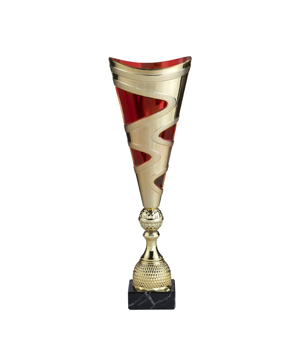 COUPE GAMME LASER ABS - OR ET ROUGE - Promo Trophée