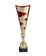 COUPE GAMME LASER ABS - OR ET ROUGE - Promo Trophée