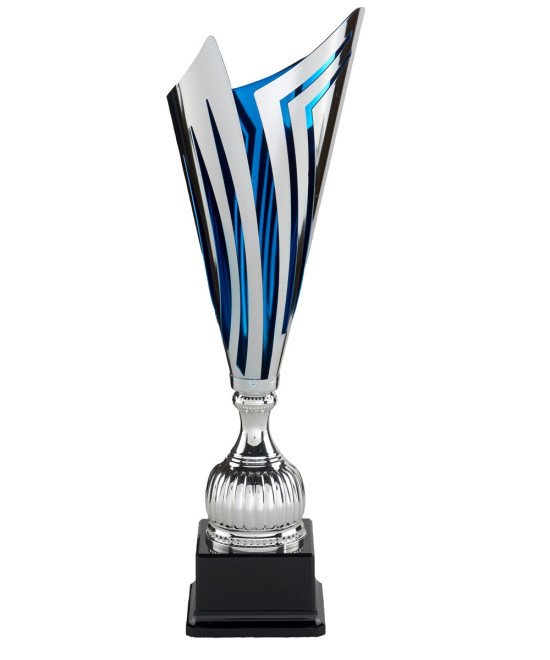 Coupe multisports argent et bleu - Gamme Laser - Promo Trophée