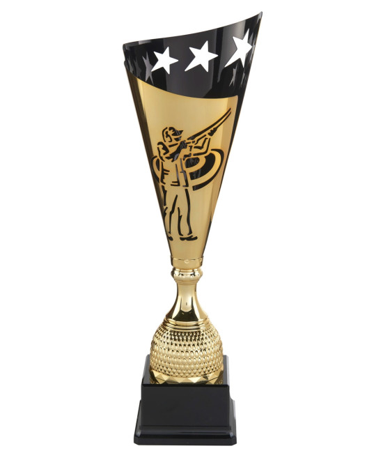 Coupe ball-trap or et noir- Gamme Laser - Promo Trophée