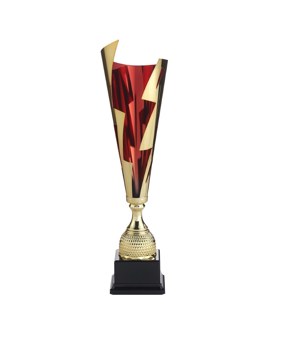COUPE SPORTIVE GAMME LASER OR ET ROUGE AVEC ETOILE - Promo Trophée
