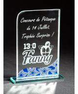 TROPHEE EN VERRE - EXISTE EN 3 TAILLES - GRAVURE LASER COMPRISE - Promo Trophée