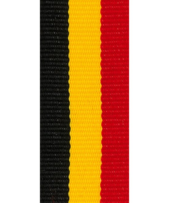 RUBAN MEDAILLE TRICOLORE BELGIQUE NOIR JAUNE ROUGE - Promo Trophée