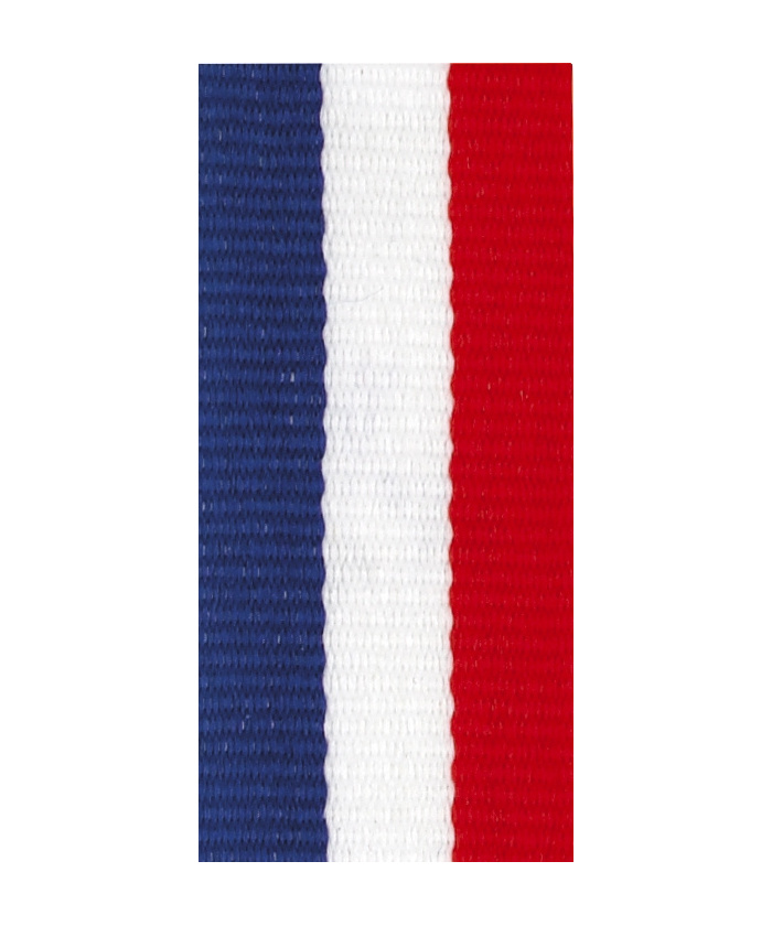 RUBAN POUR MEDAILLE TRICOLORE BLEU BLANC ROUGE - REF RU01 - PROMO-TROPHEE