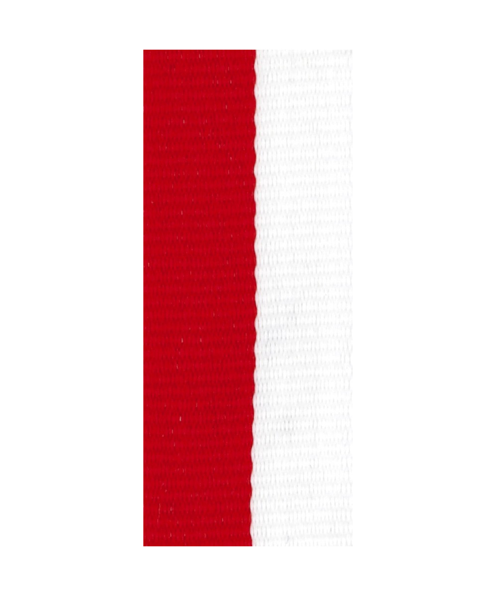 RUBAN MEDAILLE BICOLORE BLANC ROUGE - Promo Trophée