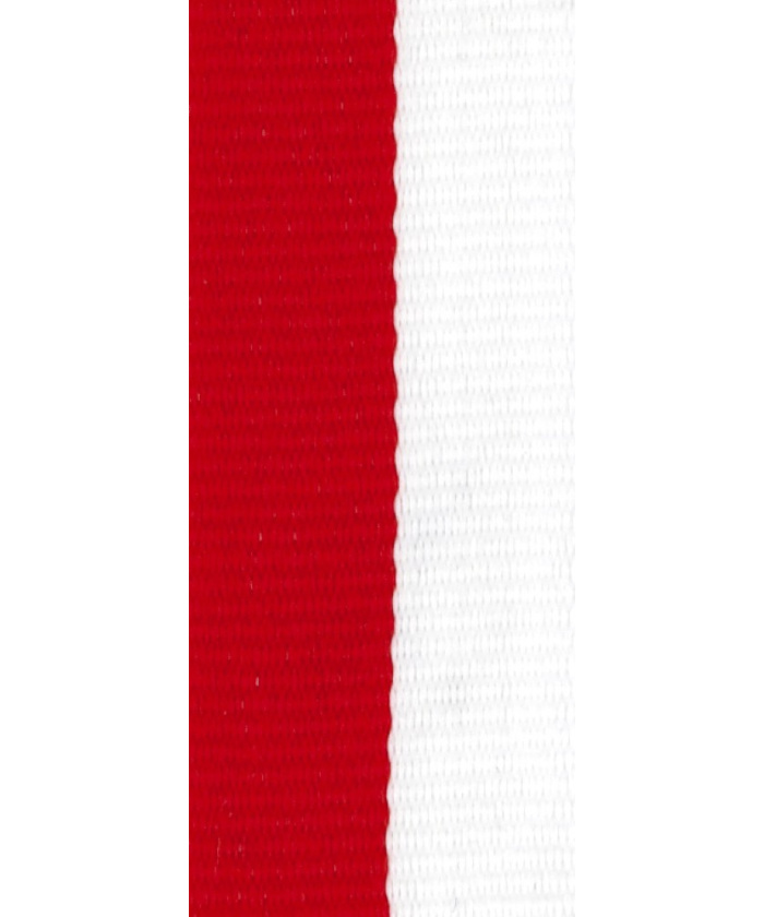RUBAN MEDAILLE BICOLORE BLANC ROUGE - Promo Trophée