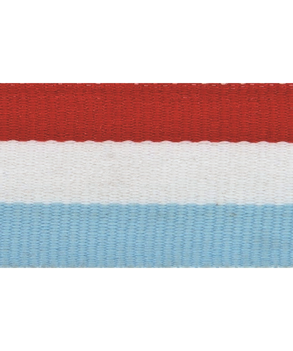 RUBAN MEDAILLE TRICOLORE LUXEMBOURG ROUGE BLANC BLEU - Promo Trophée