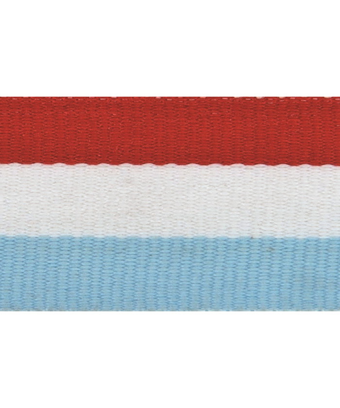 RUBAN MEDAILLE TRICOLORE LUXEMBOURG ROUGE BLANC BLEU - Promo Trophée