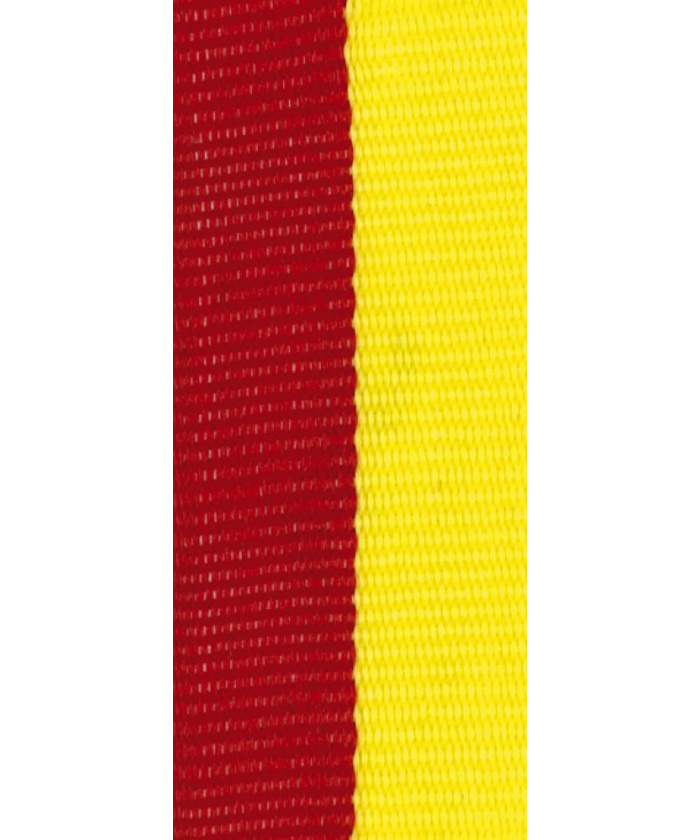 RUBAN MEDAILLE BICOLORE ROUGE JAUNE - Promo Trophée