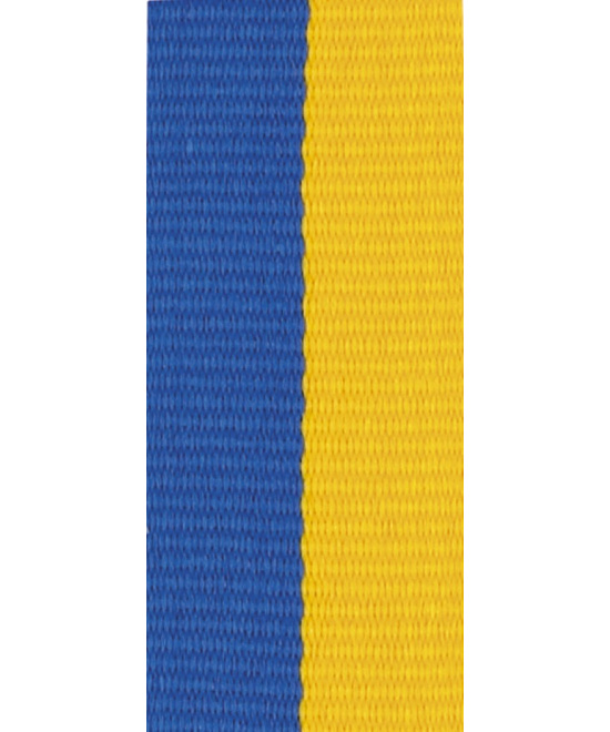 RUBAN MEDAILLE BICOLORE BLEU JAUNE - UKRAINE - Promo Trophée