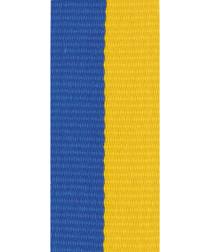RUBAN MEDAILLE BICOLORE BLEU JAUNE - UKRAINE - Promo Trophée