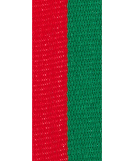 Ruban Médaille Bicolore Rouge et Vert | Achat en Ligne