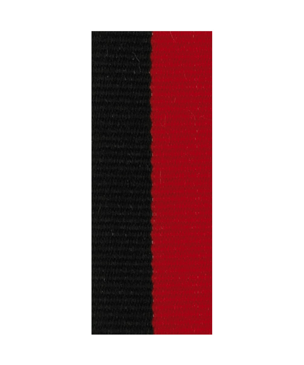 RUBAN MEDAILLE BICOLORE NOIR ET ROUGE - Promo Trophée