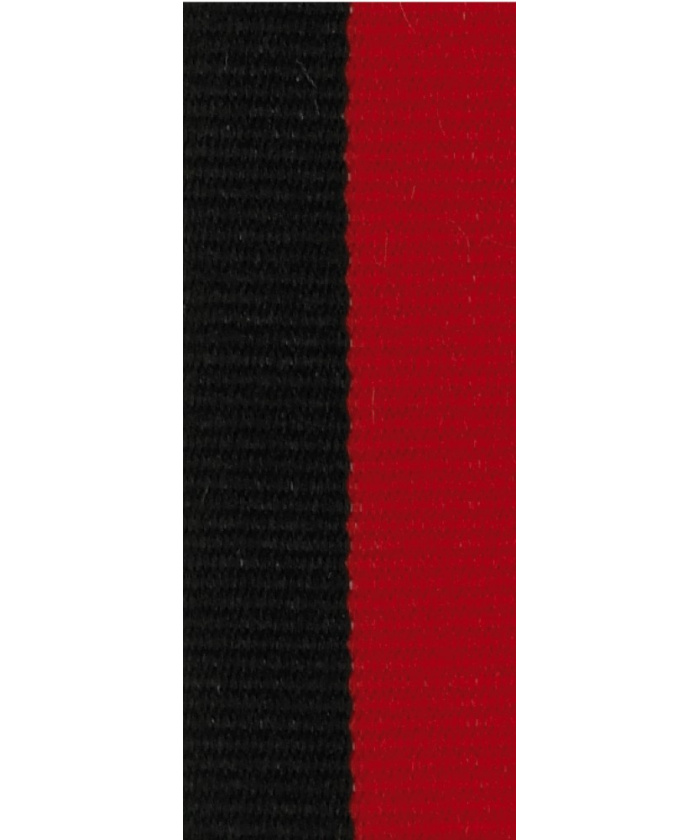 RUBAN MEDAILLE BICOLORE NOIR ET ROUGE - Promo Trophée