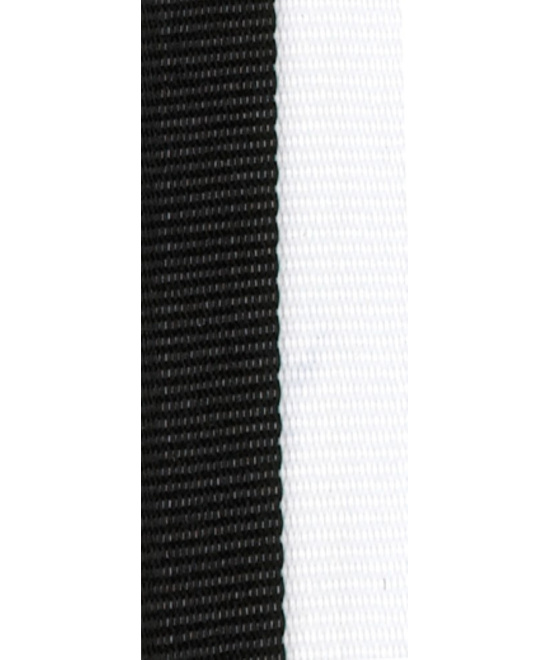 Ruban Médaille Bicolore Noir et Blanc | Achat en Ligne & Prix
