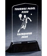 TROPHEE ACRYLIQUE TRANSPARENT - 18,5 CM - REF TAC02 - PROMO-TROPHEE