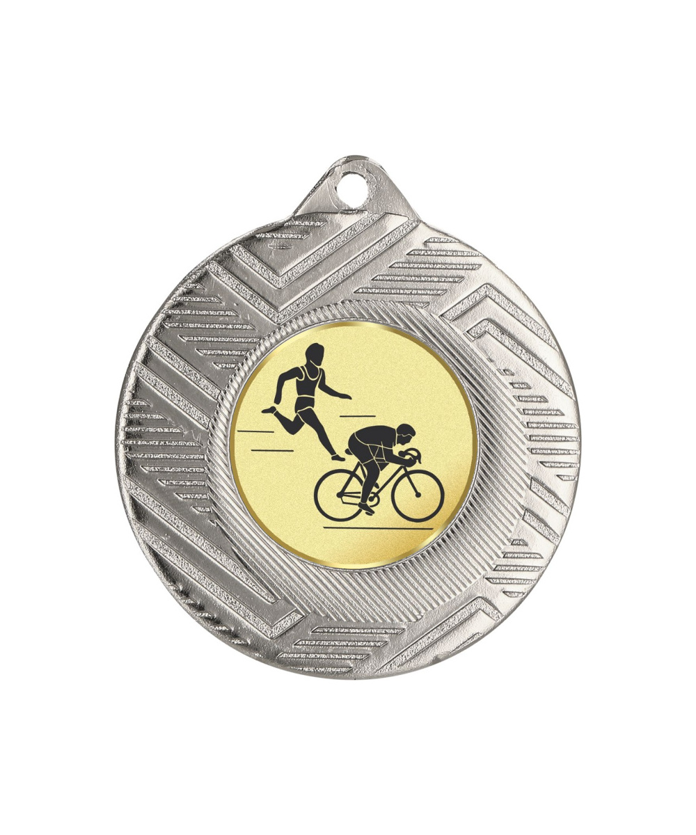 MEDAILLE ARGENT PERSONNALISABLE EN FER Ø 50 MM - REF M46 ARGENT - PROMO TROPHEE