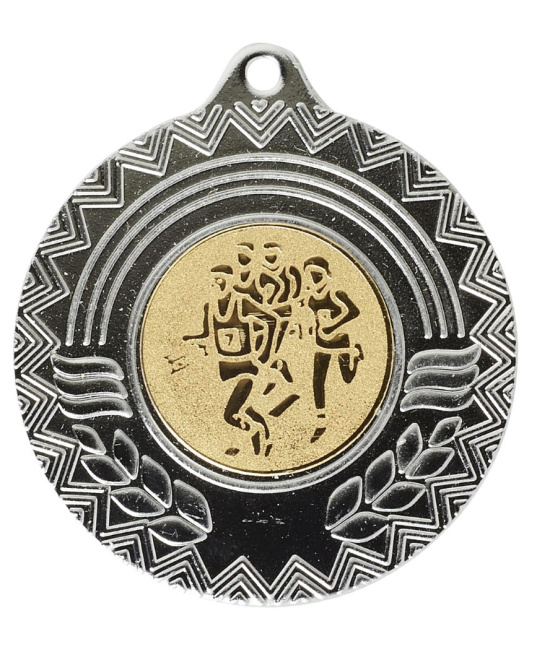 MEDAILLE ARGENT PERSONNALISABLE EN FER Ø 50 MM - REF M56 - PROMO TROPHEE