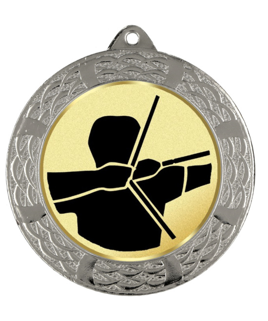 MEDAILLE ARGENT PERSONNALISABLE EN FER Ø 70 MM - REF M62 - PROMO TROPHEE