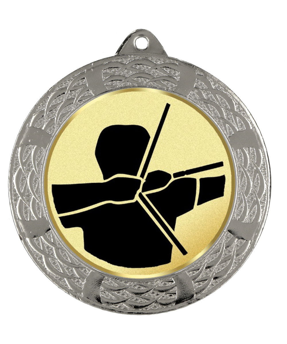 MEDAILLE ARGENT PERSONNALISABLE EN FER Ø 70 MM - REF M62 - PROMO TROPHEE
