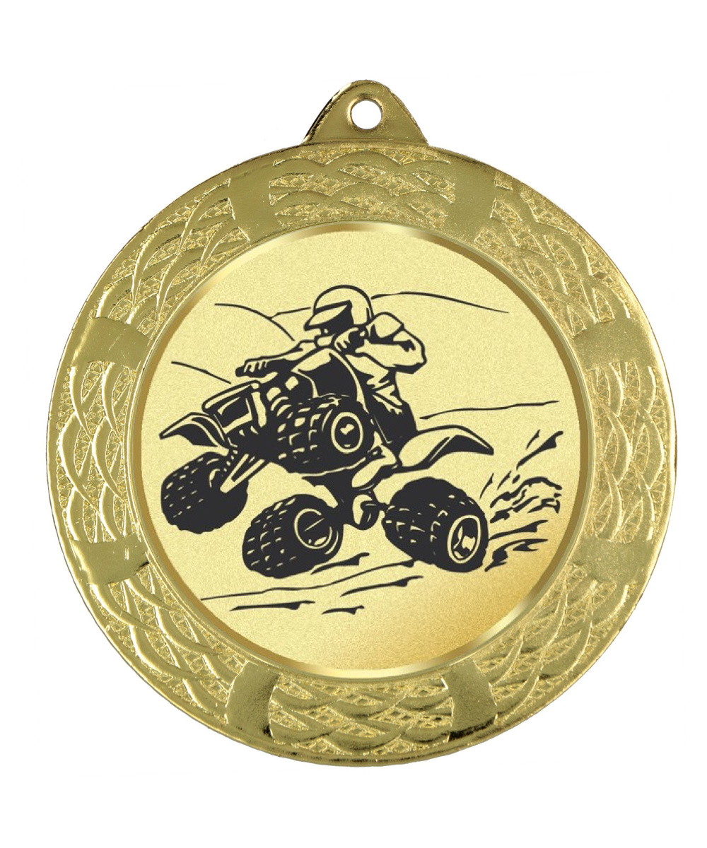 MEDAILLE OR PERSONNALISABLE EN FER Ø 70 MM - REF M62 - PROMO TROPHEE