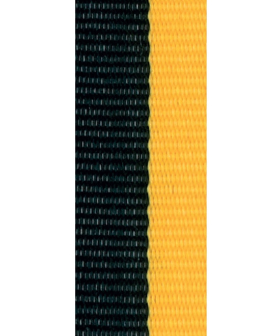 RUBAN MEDAILLE BICOLORE NOIR ET JAUNE - REF RU16 - PROMO TROPHEE