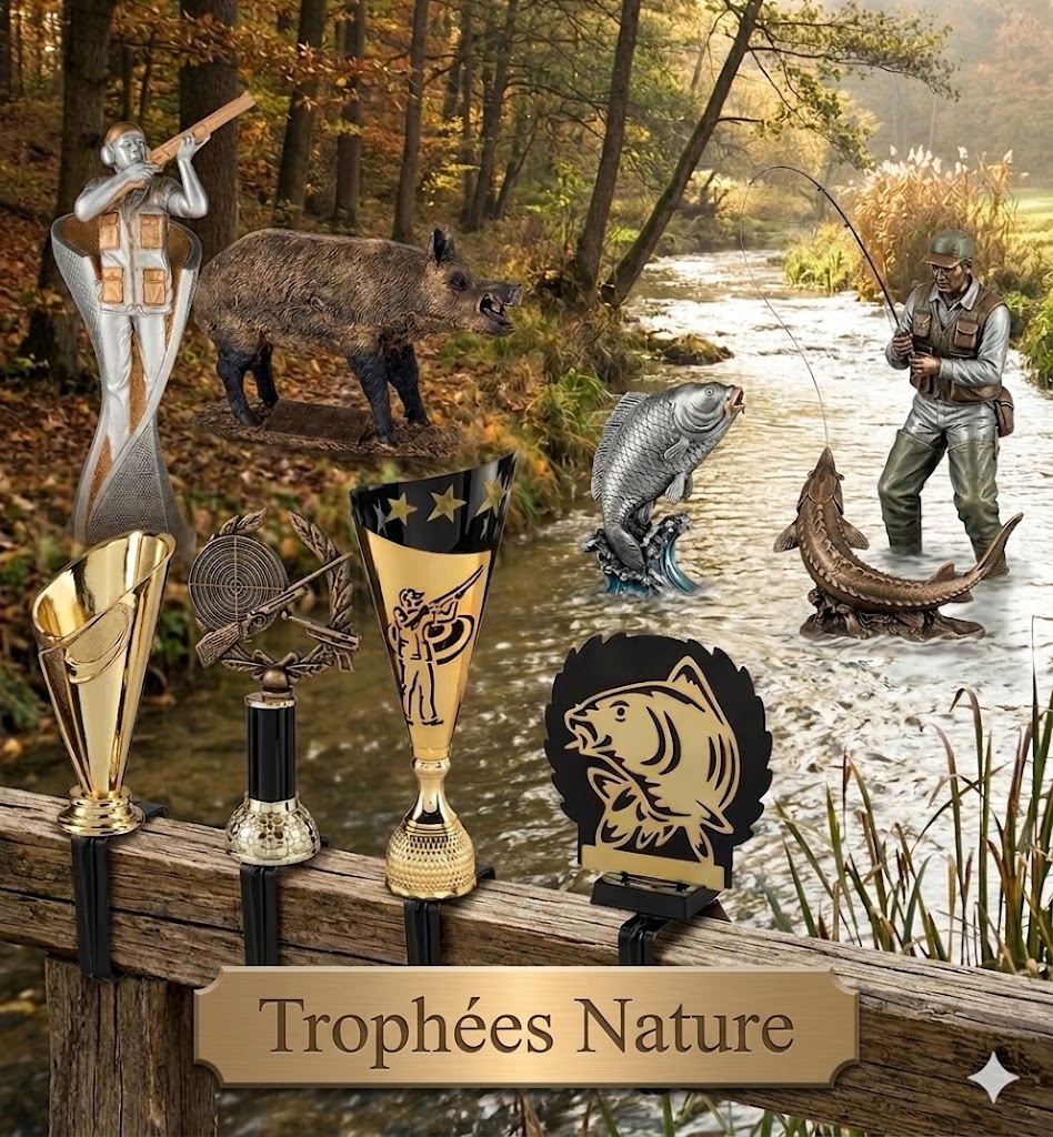 Troph&eacute;es nature p&ecirc;che, chasse, ball trap - Promo Troph&eacute;e